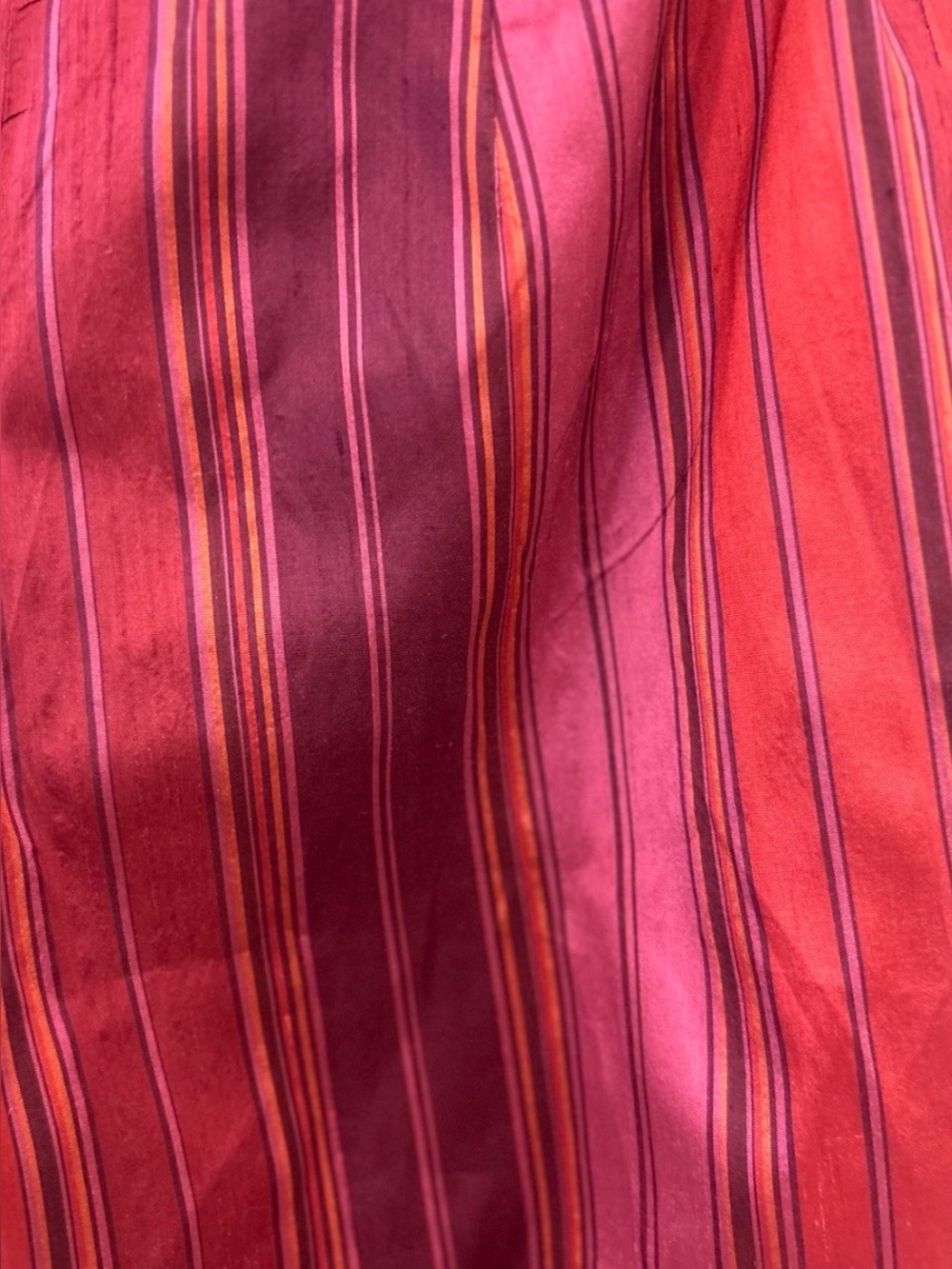 Jones New York Silk Striped Pants NWT Sz8 Raspberry Red Tailored Statement Pants - Picture 3 of 8